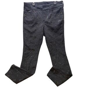 Sundance Jeans Womens Size 8 Black Embroidered Lace Old‎ Money Cameo Victorian